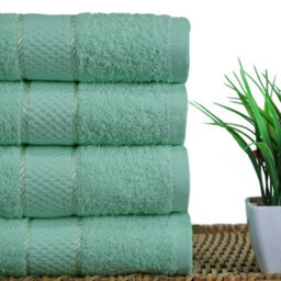 Casabella Towels Luxury 4 Pack Bath Sheets 100% Cotton Super Soft Quick Dry Highly Absorbent Bathroom Towels Seafoam - thumbnail 5
