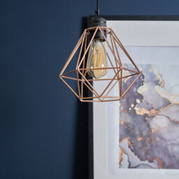 Valuelights Diablo Pair Of Geometric Copper Metal Basket Cage Ceiling Light Shades (D)21Cm - thumbnail 8