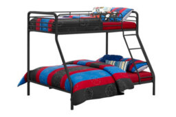 Dorel Home Bunk Bed Metal Black, Single Over Double - thumbnail 3