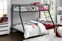 Dorel Home Bunk Bed Metal Black, Single Over Double - thumbnail 6