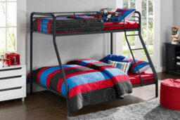 Dorel Home Bunk Bed Metal Black, Single Over Double - thumbnail 7