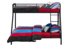 Dorel Home Bunk Bed Metal Black, Single Over Double - thumbnail 4