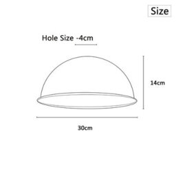 21Cm Black Round Lamp Shade Replacement Ceiling Light Shade Home Decor Light Fixtures - thumbnail 4