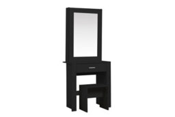 Black Dressing Table With Mirror Birlea Evelyn Sliding Vanity Desk Make Up - thumbnail 8