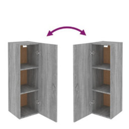 Berkfield Tv Cabinet Grey Sonoma 30.5X30X90 Cm Engineered Wood - thumbnail 6