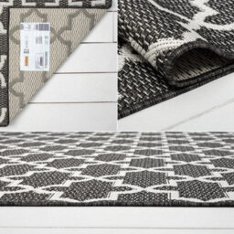 Homeart Outdoor Rugs Easy Cleaning Area Rugs For Balcony,garden,picnic,uv Weather Resistant Anthracite Cream 120X170Cm - thumbnail 5