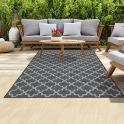 Homeart Outdoor Rugs Easy Cleaning Area Rugs For Balcony,garden,picnic,uv Weather Resistant Anthracite Cream 120X170Cm - thumbnail 1