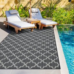 Homeart Outdoor Rugs Easy Cleaning Area Rugs For Balcony,garden,picnic,uv Weather Resistant Anthracite Cream 120X170Cm - thumbnail 2