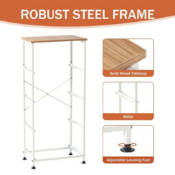 4 Drawer Small Fabric Dresser With Sturdy Steel Frame And Storage Chest Bedroom White - thumbnail 5