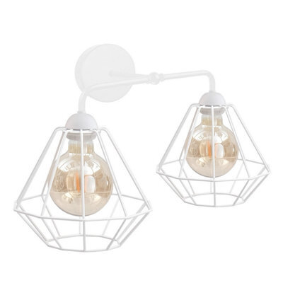 Luminosa Lighting Luminosa Foskal Wall Lamp White, 24Cm, 2X E27