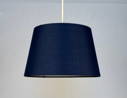 K Living Navy Tapered Drum Shade For Ceiling And Table Lamp 10 Inch Shade - thumbnail 2