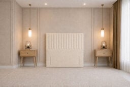 "Nexus Amalfi Teddy Divan, Cream, 54"" Headboard, 2 Drawers Same Side, Open Coil Mattress, Double" - thumbnail 9