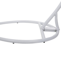 Beliani Hanging Chair With Stand Sesia Pe Rattan Light Grey - thumbnail 9