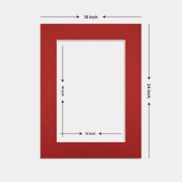 Ak Frames 24X18 Crimson Picture Mounts To Fit 18X12 Aperture Size - Mount Board Only (No Frame Included) - thumbnail 3
