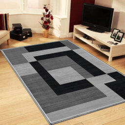 Ameha Printed Rug Milo Black Grey Pattern Modern Living Room Bedroom 160 X 230 Cm Large Area Carpet Indoor/outdoor Rugs - thumbnail 5