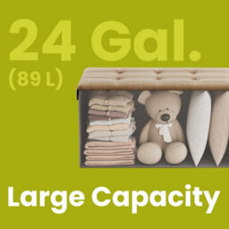 LEDREM Storage Ottoman Bench, 38 X 76 X 38 Cm, End Of Bed Bench, Storage Chest, For Living Room, Bedroom, Entryway, Light Beige - thumbnail 4