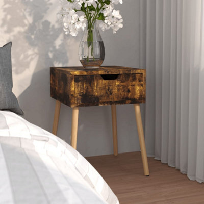 Vidaxl Bedside Cabinet Smoked Oak 40X40X56 Cm Engineered Wood - image 1