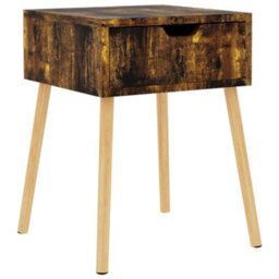 Vidaxl Bedside Cabinet Smoked Oak 40X40X56 Cm Engineered Wood - thumbnail 2