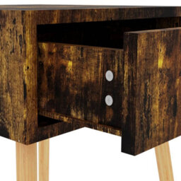 Vidaxl Bedside Cabinet Smoked Oak 40X40X56 Cm Engineered Wood - thumbnail 8