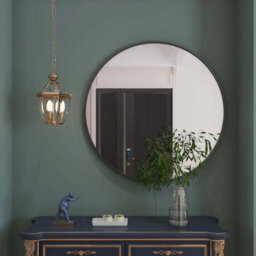 Jōbū Jobu Home - Rei, Large Round Black Metal Circle Mirror - 90Cm X 90Cm - thumbnail 6