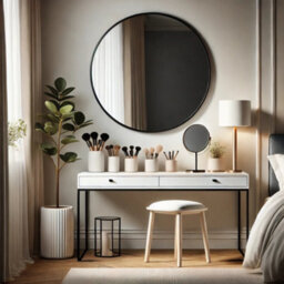 Jōbū Jobu Home - Rei, Large Round Black Metal Circle Mirror - 90Cm X 90Cm