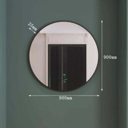 Jōbū Jobu Home - Rei, Large Round Black Metal Circle Mirror - 90Cm X 90Cm - thumbnail 7