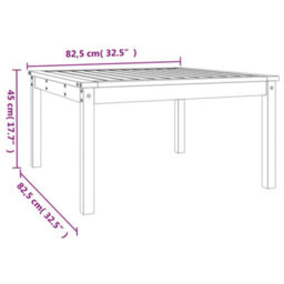 Berkfield Garden Table Honey Brown 82.5X82.5X45 Cm Solid Wood Pine - thumbnail 8