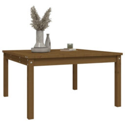 Berkfield Garden Table Honey Brown 82.5X82.5X45 Cm Solid Wood Pine - thumbnail 4