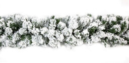 Samuel Alexander Premier 2.7M Snow Flocked Pine Christmas Garland With Glitter Finish - thumbnail 3