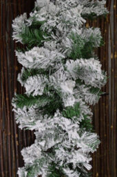 Samuel Alexander Premier 2.7M Snow Flocked Pine Christmas Garland With Glitter Finish - thumbnail 2