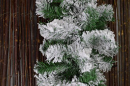 Samuel Alexander Premier 2.7M Snow Flocked Pine Christmas Garland With Glitter Finish - thumbnail 4