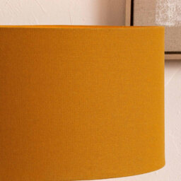 Pacific Lifestyle 40Cm Mustard Yellow Table Lampshade Drum Floor Lamp Shade - thumbnail 2