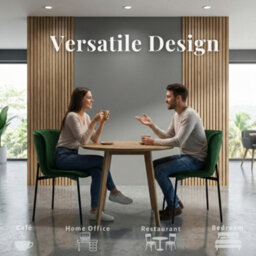 Evre Green Velvet Dining Chairs Set Of 2 Metal Frame Dining Chairs - thumbnail 7