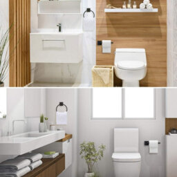 Bathroom Toilet Roll Holder And Towel Ring Set Fittings Included Wall-Mounted - thumbnail 5