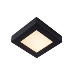 Lucide Brice-Led Modern Flush Ceiling Light Bathroom - Led Dim. - 1X15W 3000K - Ip44 - Black - thumbnail 1