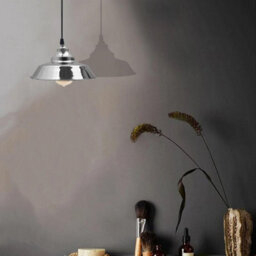 Ledsone Single Head Pendant Light 22Cm Chrome E27 Adjustable Modern Retro Ceiling Light For Home Office Cafe And Restaurant - thumbnail 6