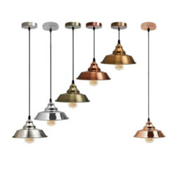 Ledsone Single Head Pendant Light 22Cm Chrome E27 Adjustable Modern Retro Ceiling Light For Home Office Cafe And Restaurant - thumbnail 9