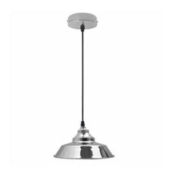 Ledsone Single Head Pendant Light 22Cm Chrome E27 Adjustable Modern Retro Ceiling Light For Home Office Cafe And Restaurant - thumbnail 1