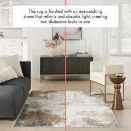 Cream Multi Abstract Modern Rug Easy To Clean Living Room And Bedroom-239Cm X 300Cm - thumbnail 3