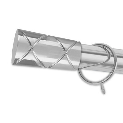 Imperial Rooms Curtain Pole - Metal Extendable For Large Window Heavy Duty Cylinder Finish Chrome (L)1.6-3M (Dia)28mm - image 1