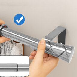 Imperial Rooms Curtain Pole - Metal Extendable For Large Window Heavy Duty Cylinder Finish Chrome (L)1.6-3M (Dia)28mm - thumbnail 6