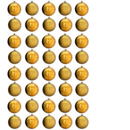 Christmas Tree World 10Cm Gold Bauble Set Shiny/matt (40 Pc) - thumbnail 2
