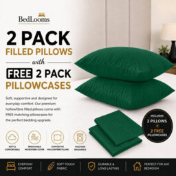 Bedlooms Emerald Free Plain Brushed Microfiber Pillowcase 50Cm X 75Cm, Soft Hypoallergenic Sofa Pillow And Bed Pillow, Set Of 2 - thumbnail 2