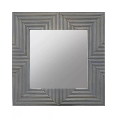 Orsina Suar Wall Mirror, Grey, Wood, Wood - image 1