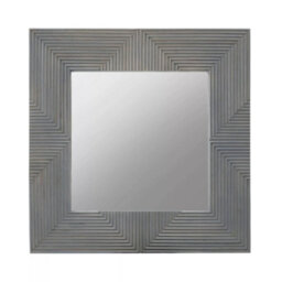 Orsina Suar Wall Mirror, Grey, Wood, Wood