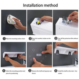 Plastic Shower Shelf Bathroom Caddy Rack Wall Storage Organiser - thumbnail 5