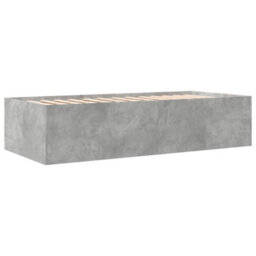 Berkfield Daybed With Drawers Without Mattress Concrete Grey 100X200 Cm - thumbnail 6