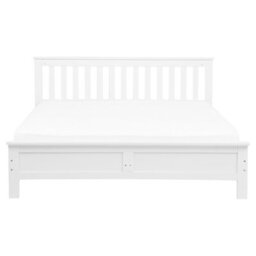 Beliani Bed Pine Wood Mayenne 160 X 200 Cm (Eu King Size) White - thumbnail 4