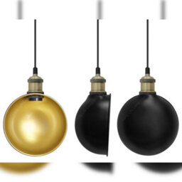 Long Life Lamps Company Industrial Vintage Brass Half Scone Pendant Light H3017 - thumbnail 5