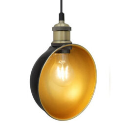 Long Life Lamps Company Industrial Vintage Brass Half Scone Pendant Light H3017 - thumbnail 1